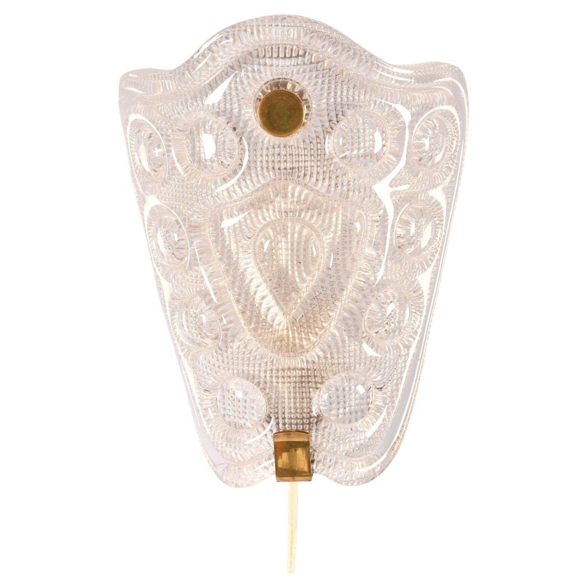 Carl Fagerlund, brass and glass applique, mid-century modern, 1960 Sweden