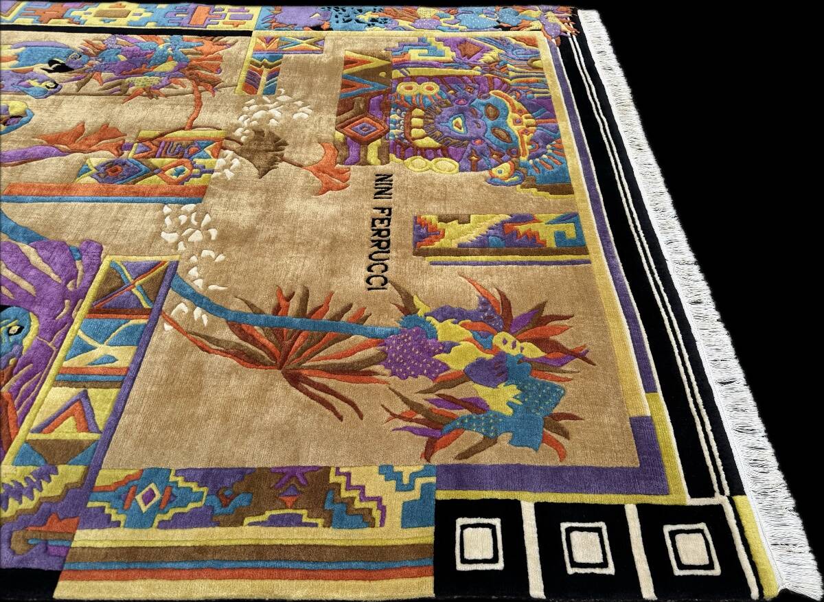 Modern rug signed nini ferrucci 240x205 cm