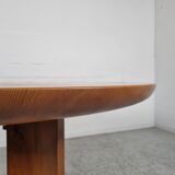 Elm dining table by Luigi Gorgoni, 80s