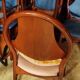 Lot de 12 chaises Baumann vintage assise Skaï bleu