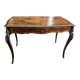 Desk, rosewood marquetry table, bronze ornaments dating from the late 19th century.