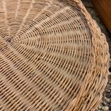 Vintage wicker elephant side table