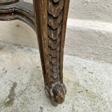 Wall lamp console - half moon carved wood old gilded