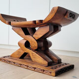 Tabouret ashanti ghanéen 'Wisdom Knot' Afrique