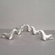6 sea lion/seal knife holders, in silver-plated metal, circa 1950