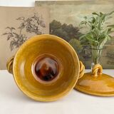 Aegitna Vallauris mustard yellow glazed terracotta soup tureen
