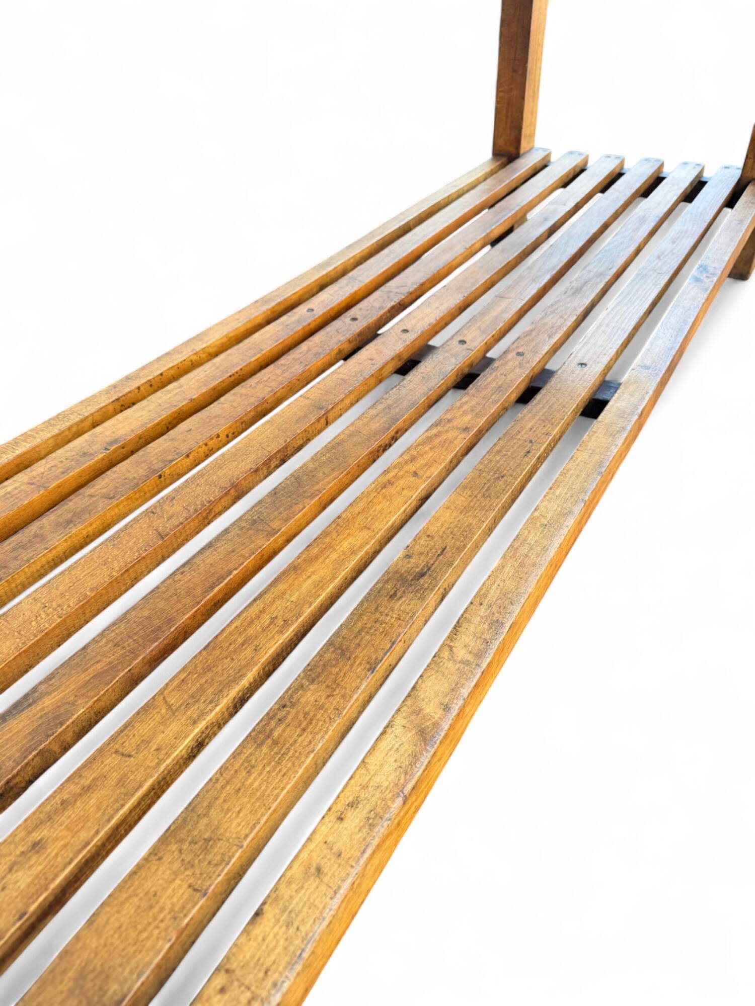 Large beechwood draper's table/counter, circa 1900s