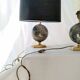 Pair of French 70s lamps Philippe Barbier style