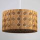 Pine Pendant Lamp – Cylindrical with Circle Pattern, Scandinavia – 1960s/1970s