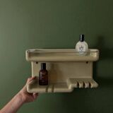 Space Age beige plastic wall shelf