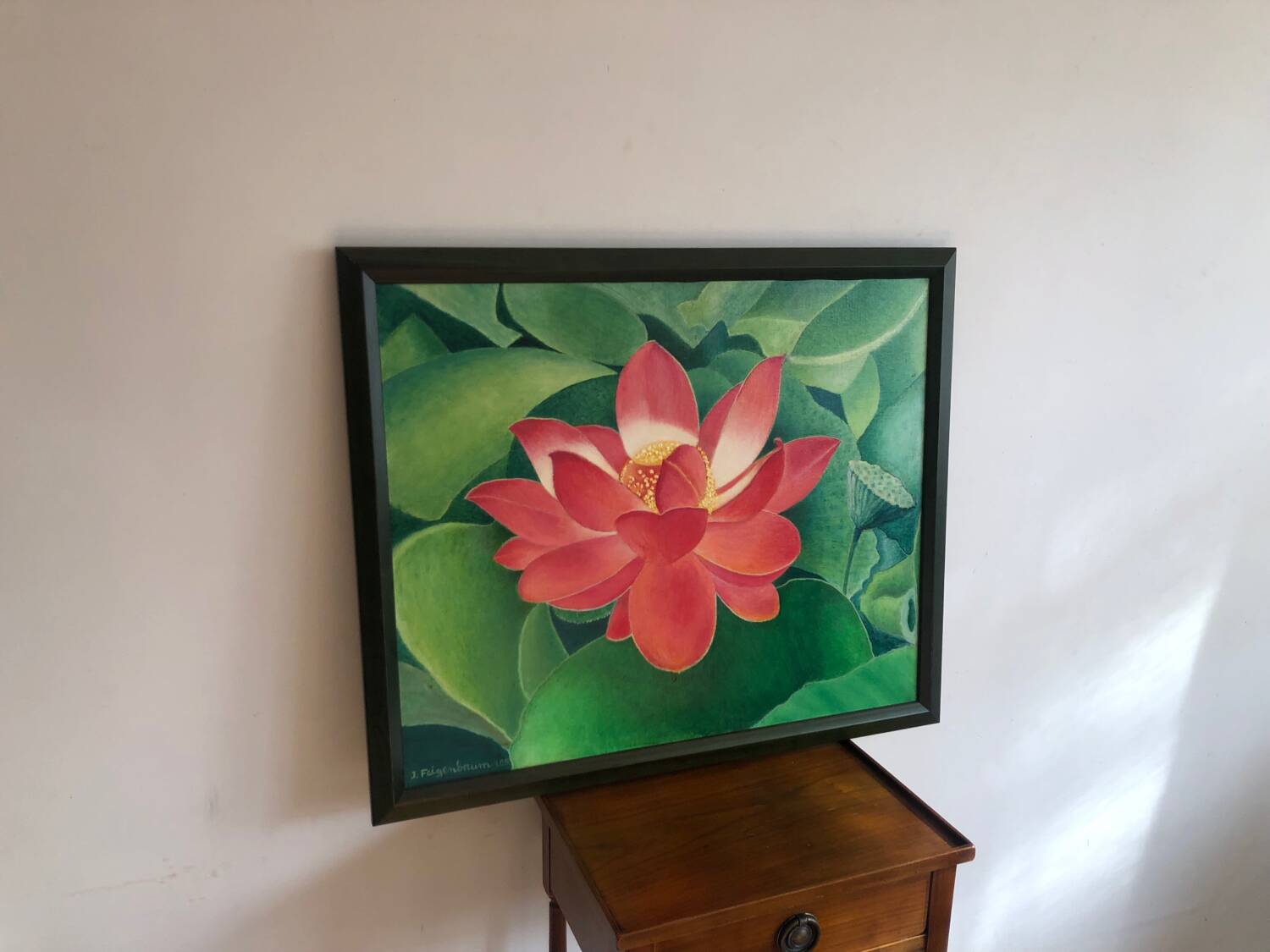Oil on canvas flower