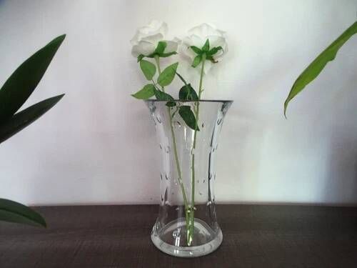 ST LOUIS "Bubbles" vase diabolo cut crystal bubbles signed - H 25 cm
