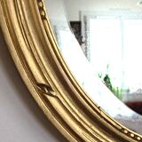 Miroir doré oval