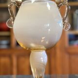 Murano : grand calice en verre soufflé