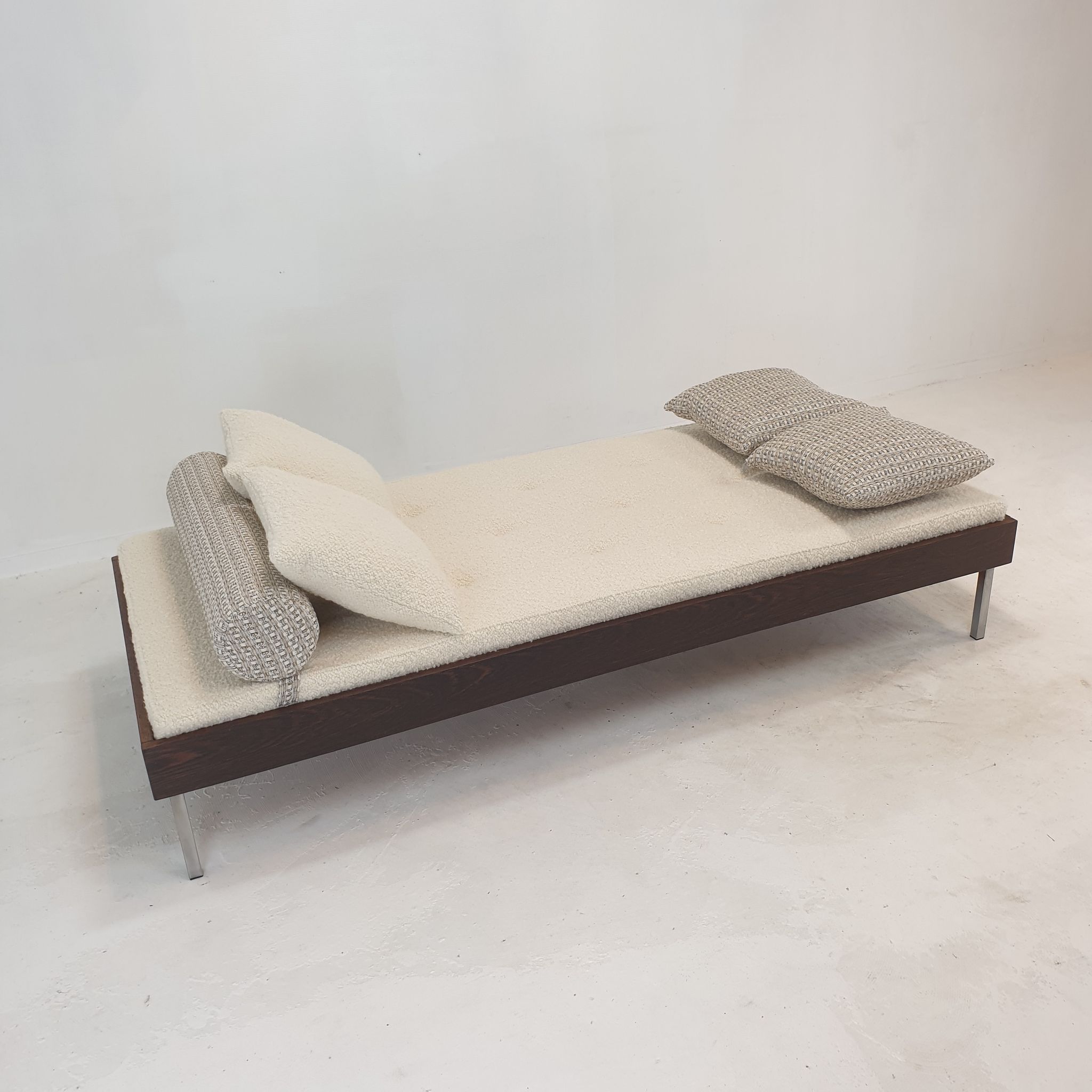Wengé Daybed with Dedar Cushions and Bolster, 1970s