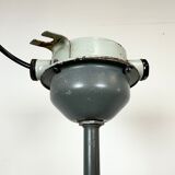 Industrial grey enamel ceiling lamp from Elektrosvit, 1950s