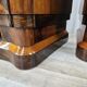 Art Decò bedside tables in walnut burl with brass knobs