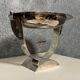 Atypical shaped centerpiece in silver and ebony metal Art Deco era