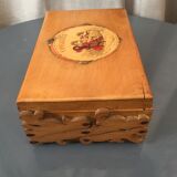 Wooden paint box 3 storage lockers