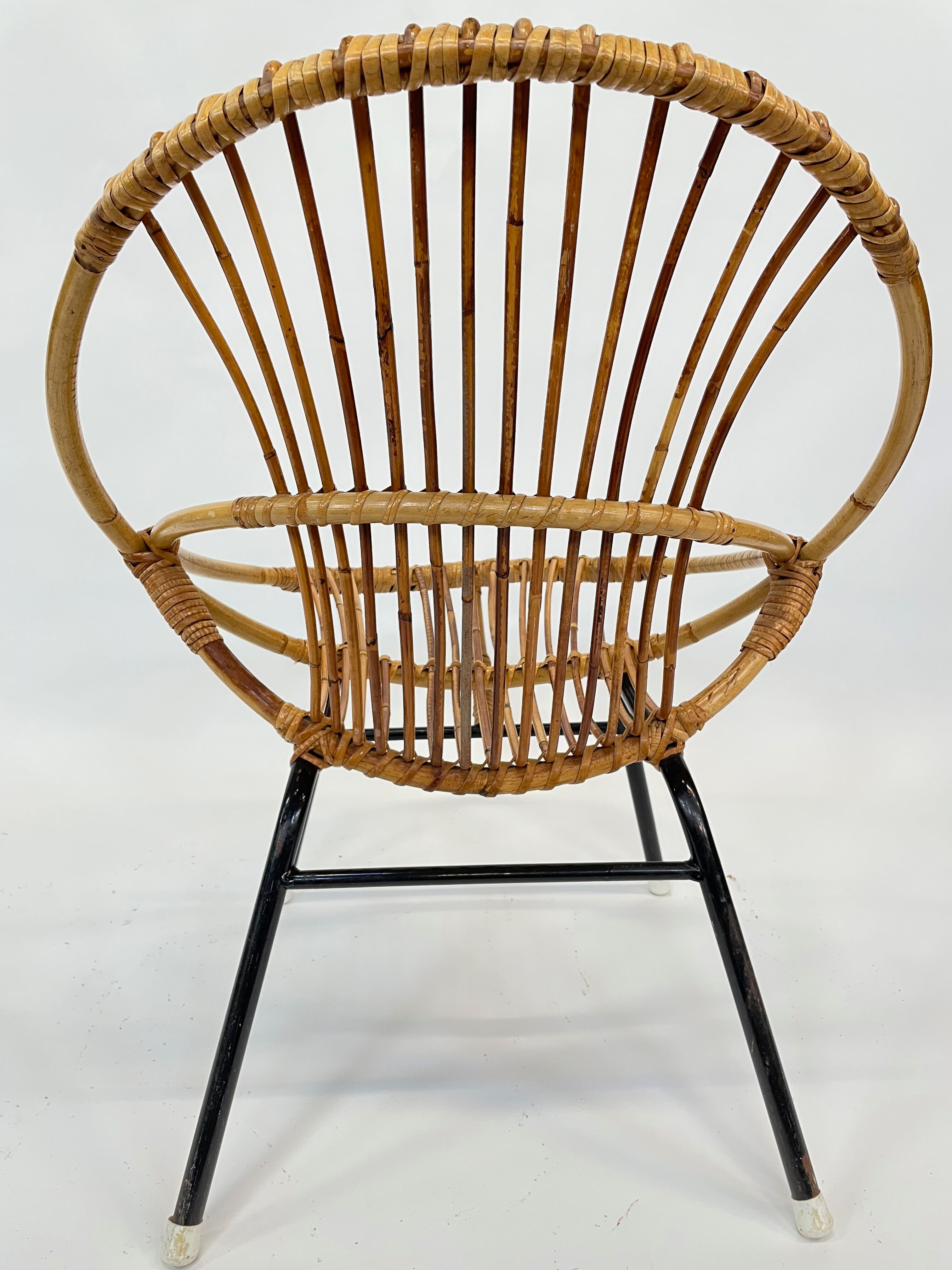 Fauteuil vintage en rotin par Dirk van Sliedregt Rohe Noordwolde 1960 aux Pays-Bas