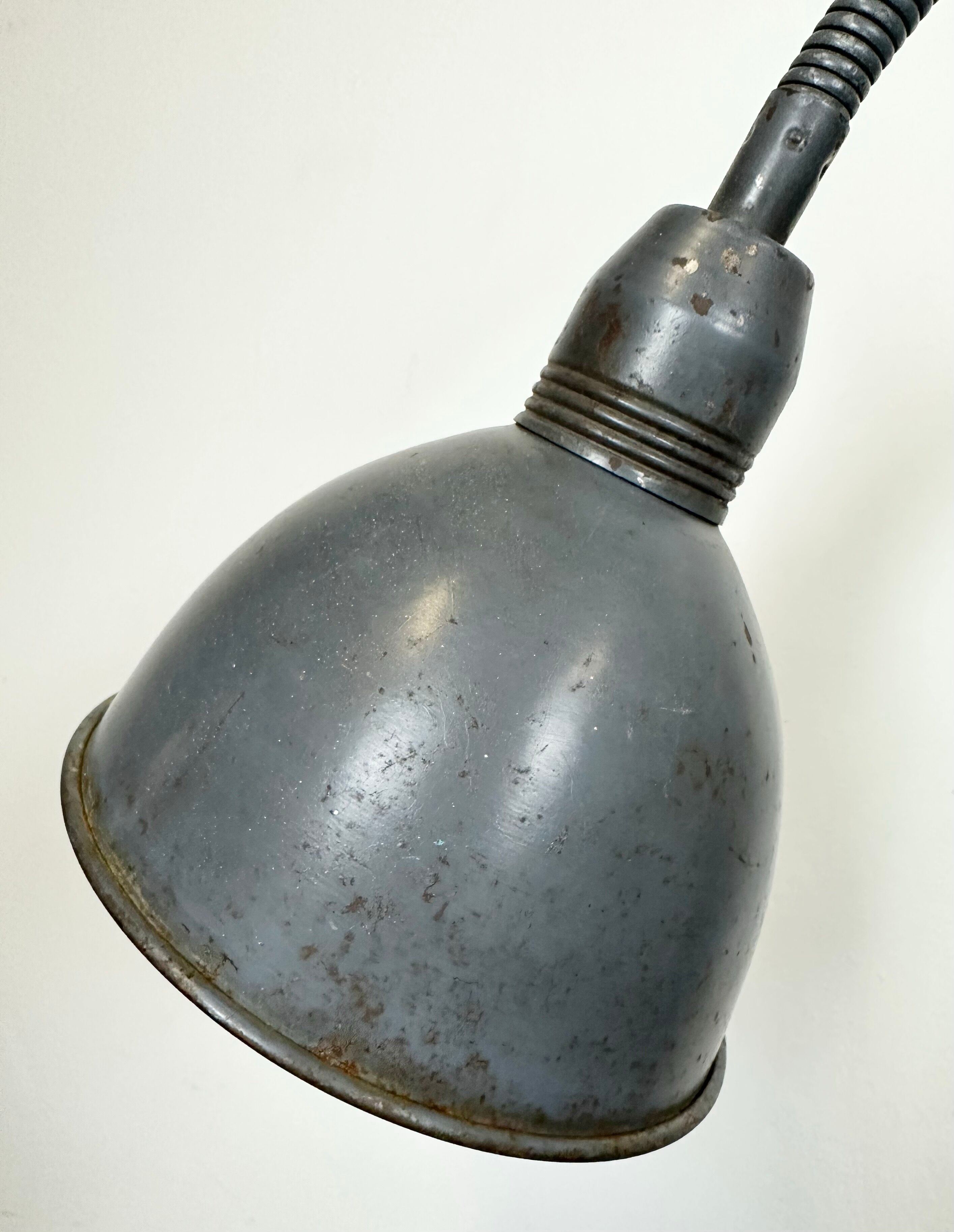 Grey Industrial Scissor Wall Lamp from Elektroinstala, 1960s