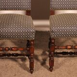 Two Louis XIII Walnut Chairs