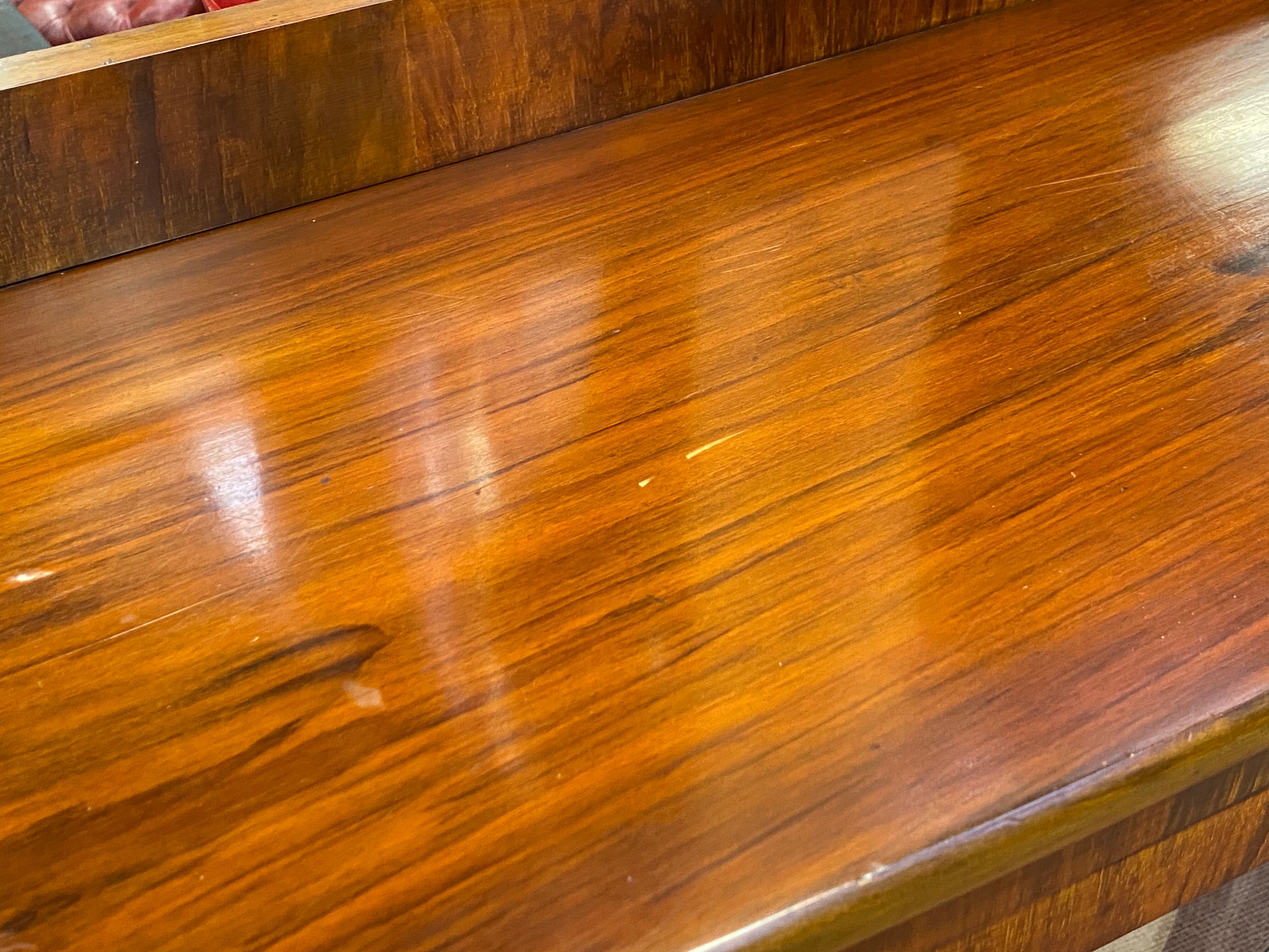 English art deco walnut showcase