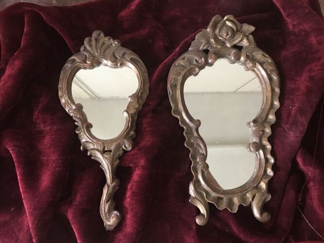 Duo of gilded wooden mirrors
