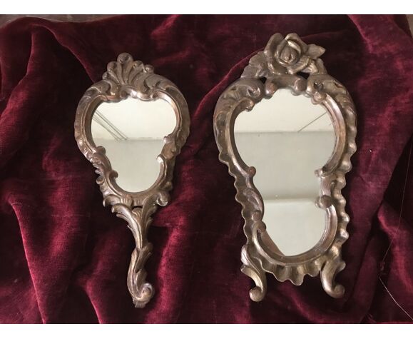 Duo of gilded wooden mirrors