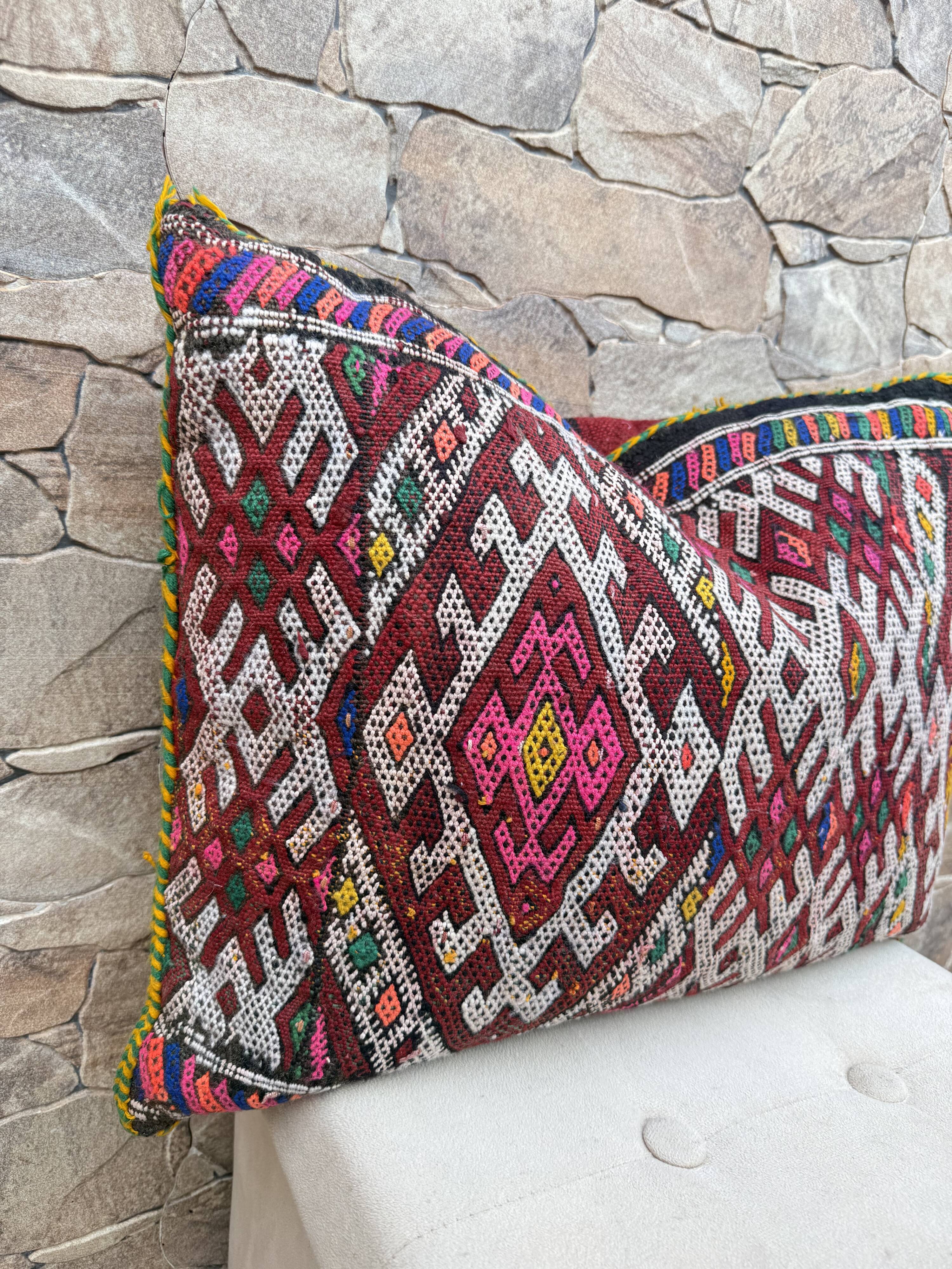 Moroccan pillowcase, Berber cushion cover, woven pillowcase