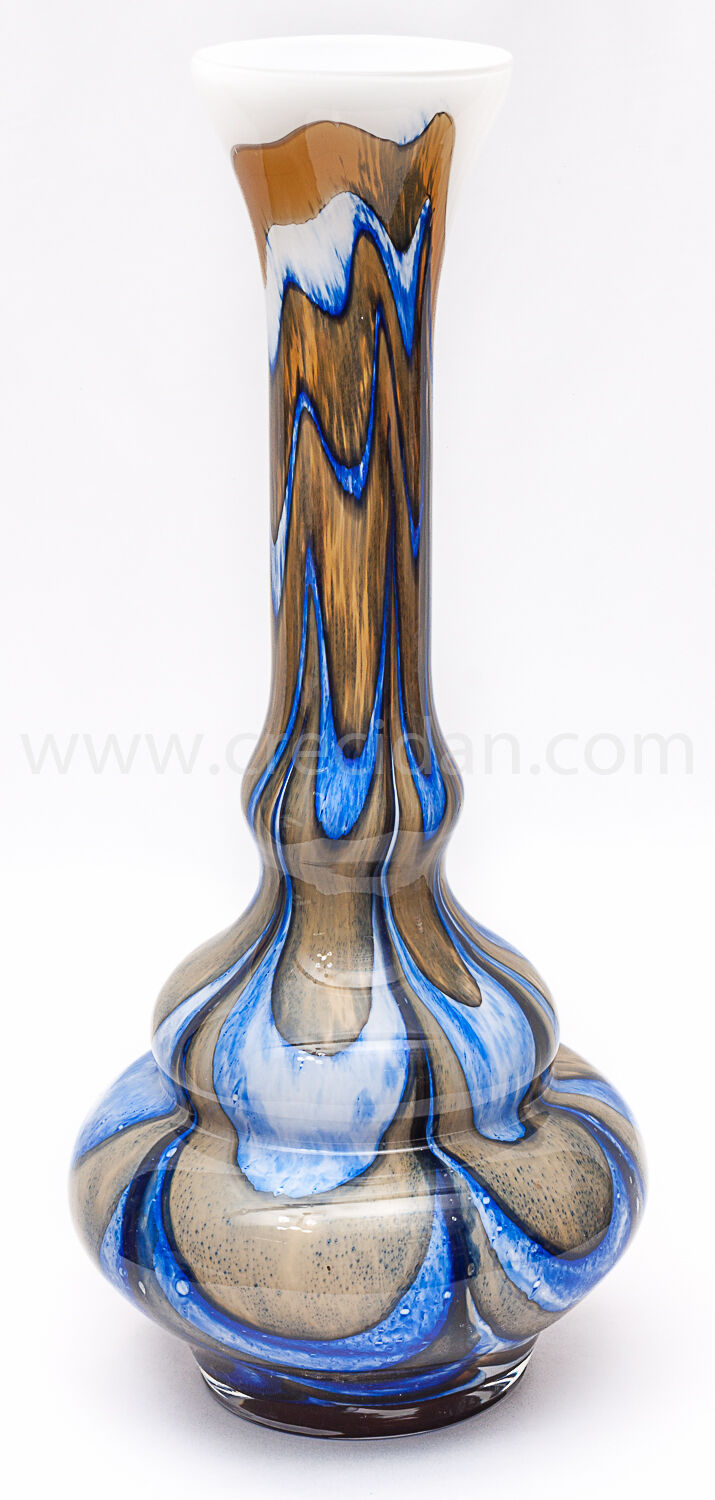 Blue Murano vase by Carlo Moretti