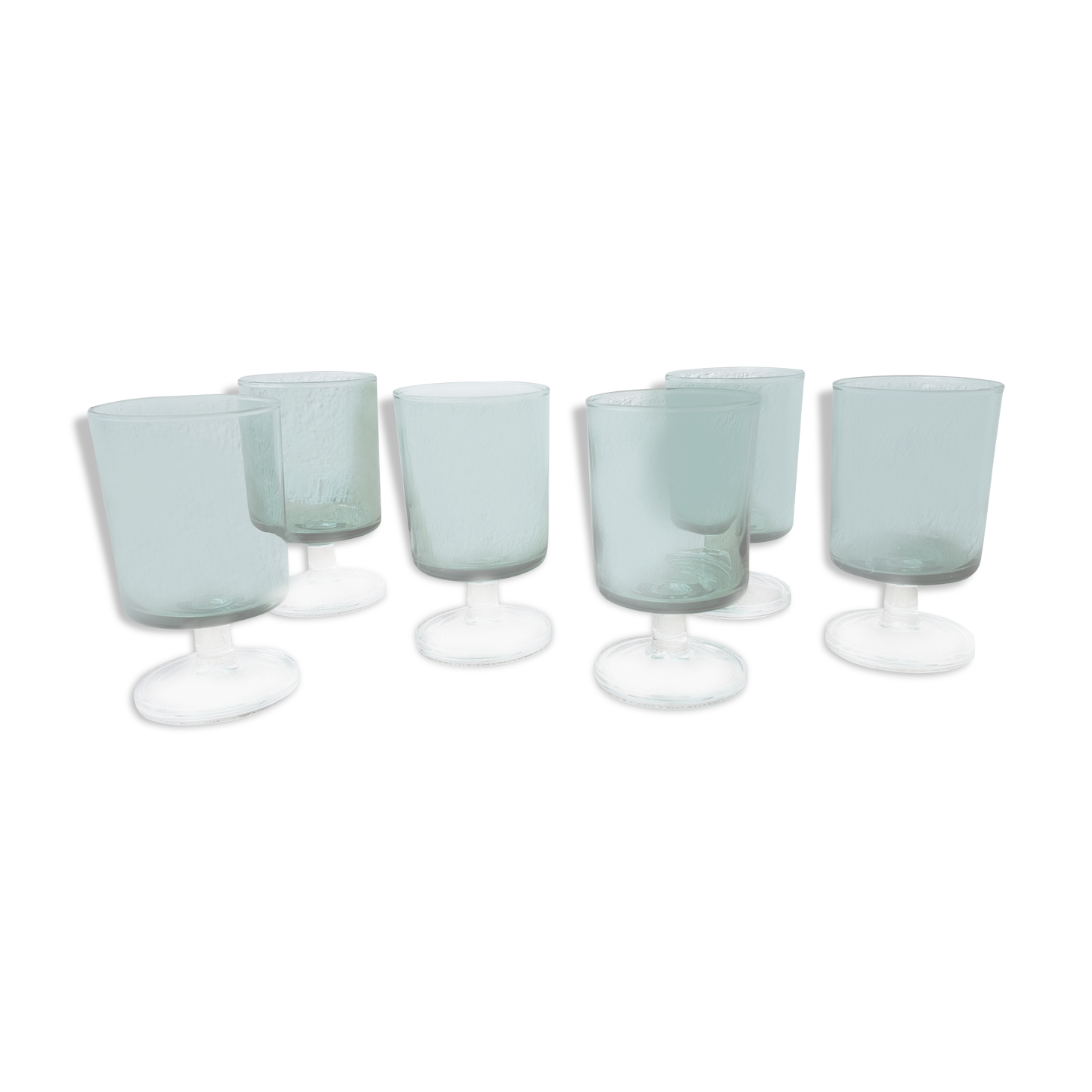 6 wine glasses, 70s