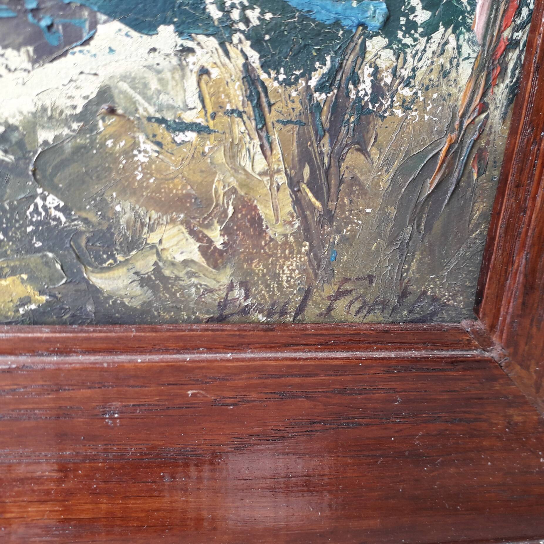 Tableau paysage signé