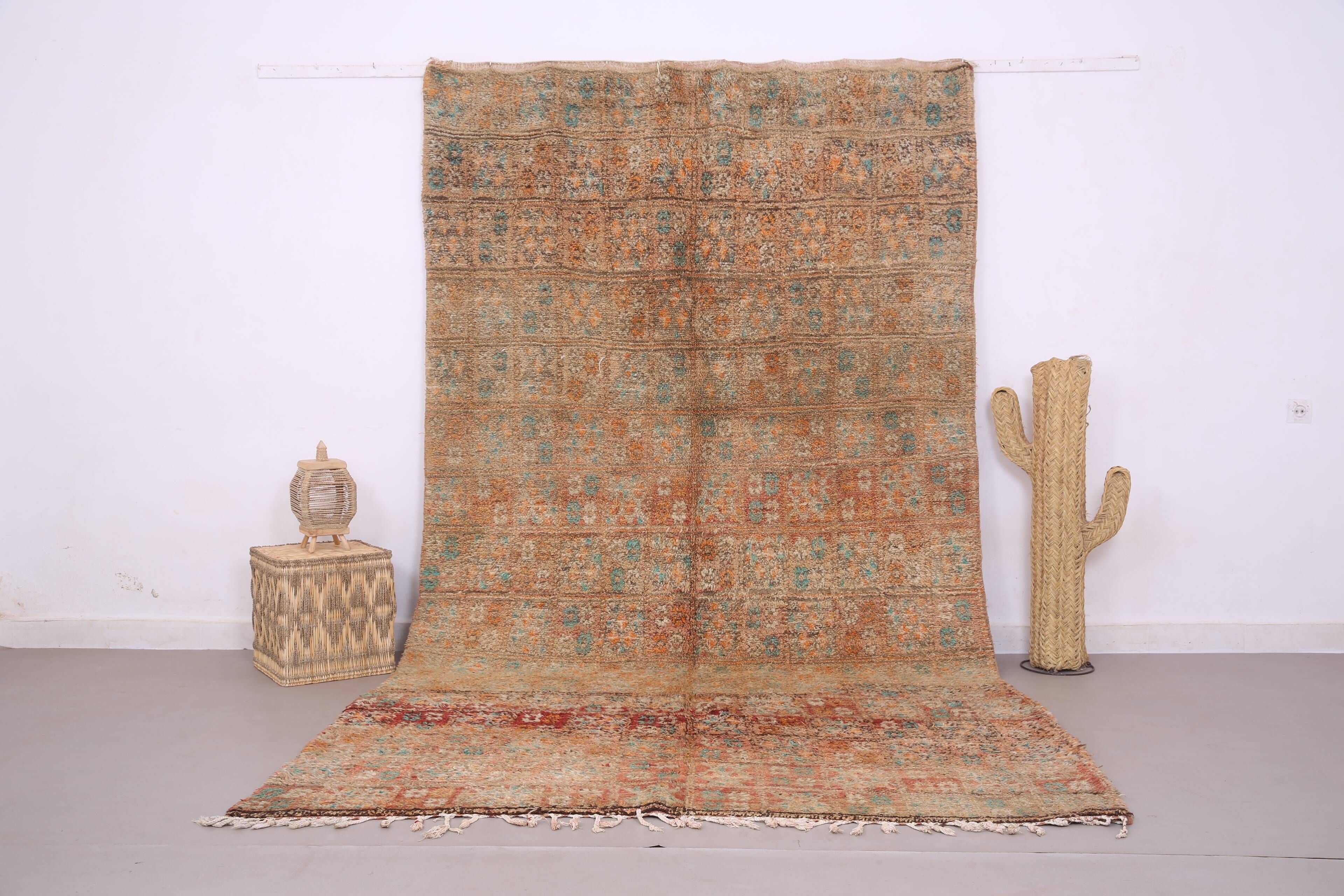 Peach Vintage Moroccan Rug 190 x 352 cm - Berber Wool Rug - Handmade Rug