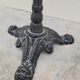 Parisian bistro pedestal table in cast iron and antique marble