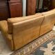 2-seater natural leather sofa from 1970