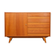 Vintage wooden 4-drawer dresser by Jiri Jiroutek, 1960
