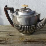 Silver metal teapot