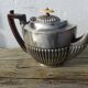 Silver metal teapot