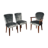 Set of 3 chairs art deco 1930 s