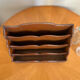 Porte-courrier en bois vintage