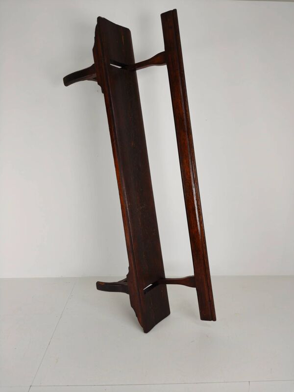 Banc de chemin de fer victorien en pin pitchpin – Halstead’s Makers, Todmorden