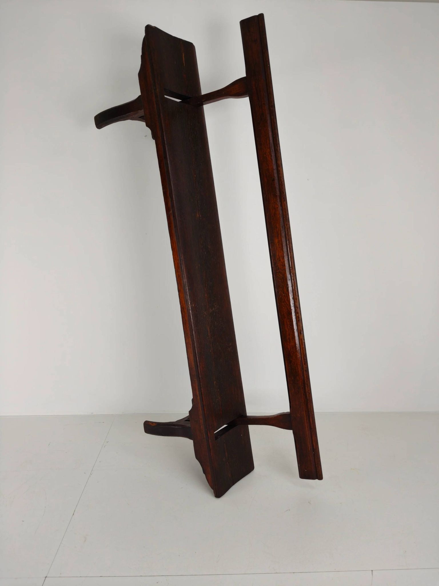 Banc de chemin de fer victorien en pin pitchpin – Halstead’s Makers, Todmorden