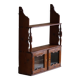 Primitive wall shelf in pine, by a Swedish upholsterer, late 19th century.
