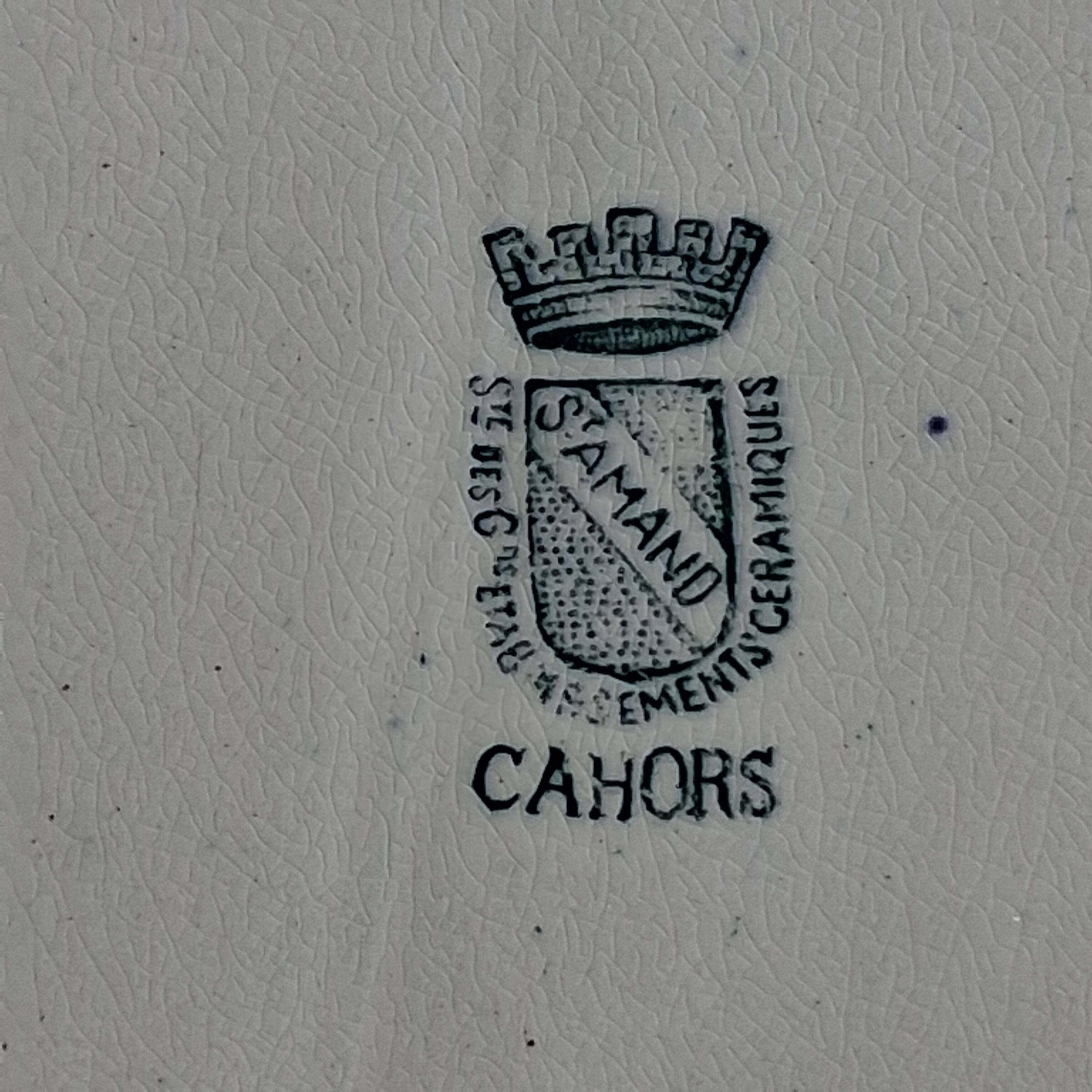 Old ironstone plate from St Amand, model "Cahors", in good condition.