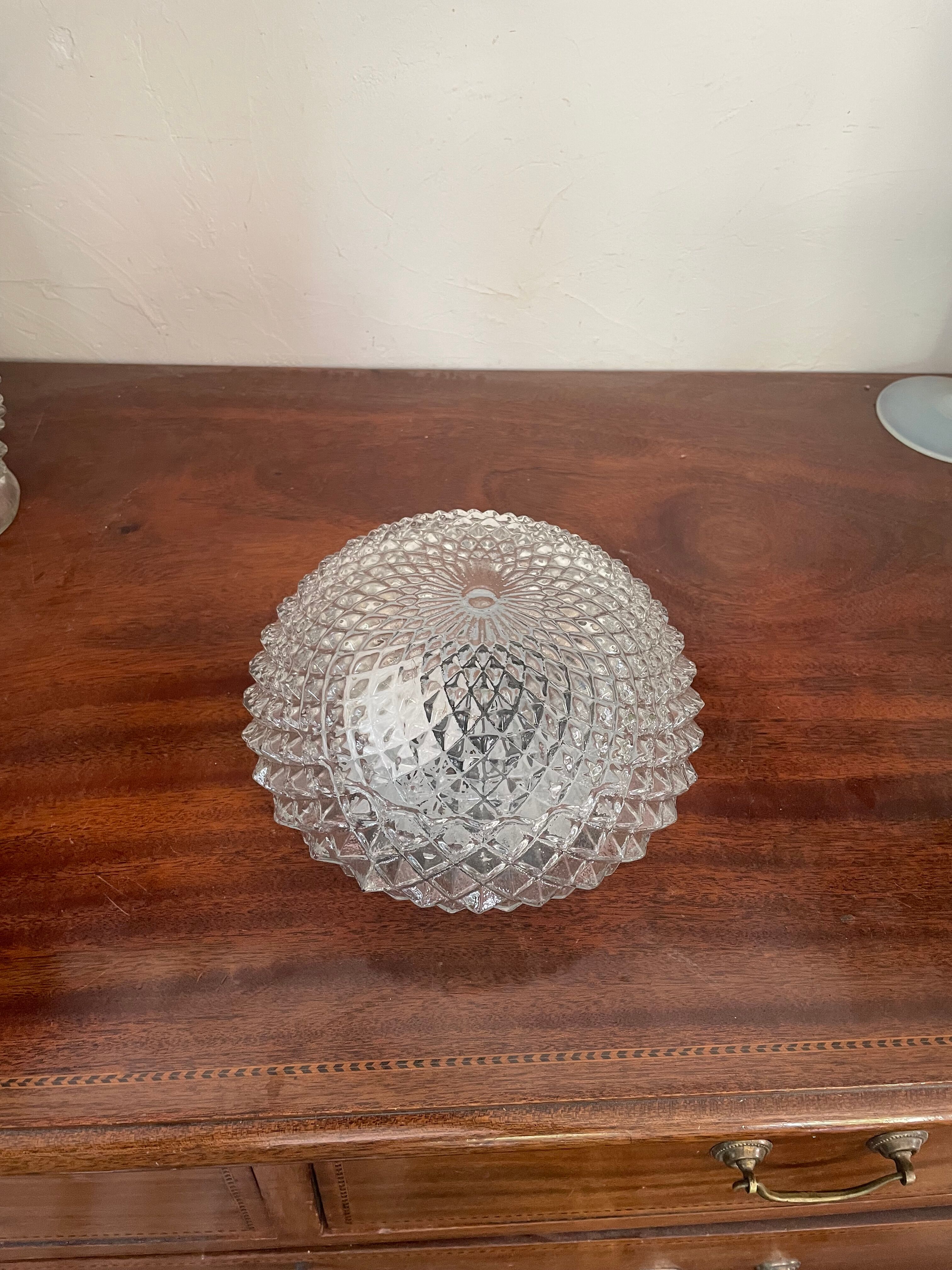 Vintage glass sea urchin ceiling lamp