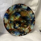 Set of 2 glazed earthenware plates