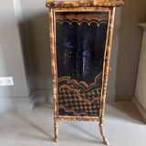 Bamboo buffet cabinet with Japanese lacquer decor