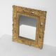 Decorative gold mirror mid-century in a wooden frame, Italy, 1960s.