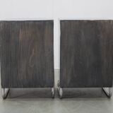 Pair of Bauhaus nightstands, Czechoslovakia, 1930s